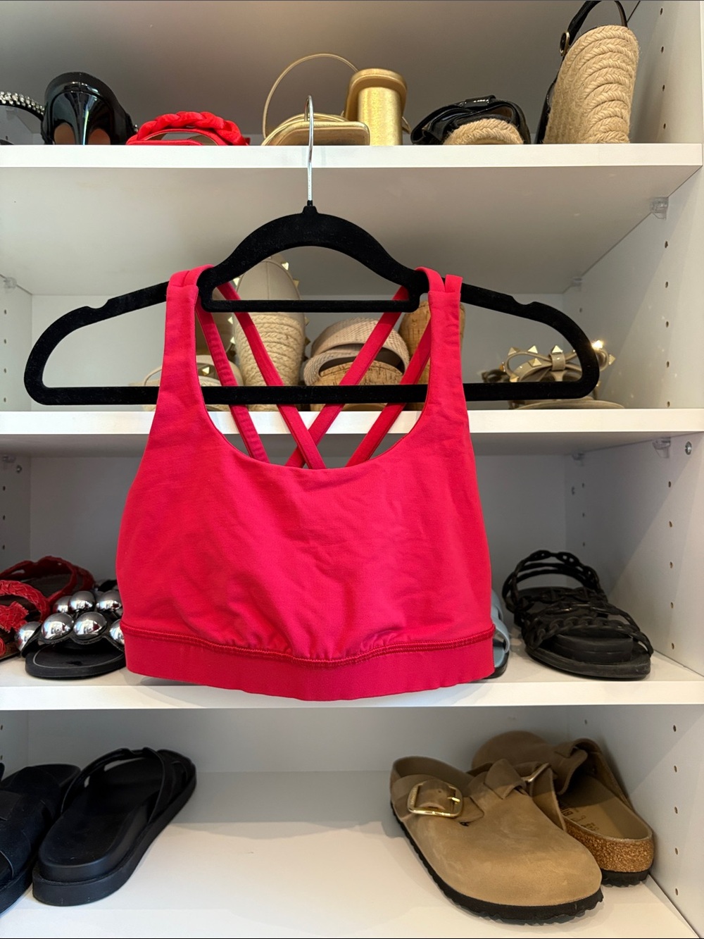 lululemon athletica Hot Pink Strappy Sports Bra size 4